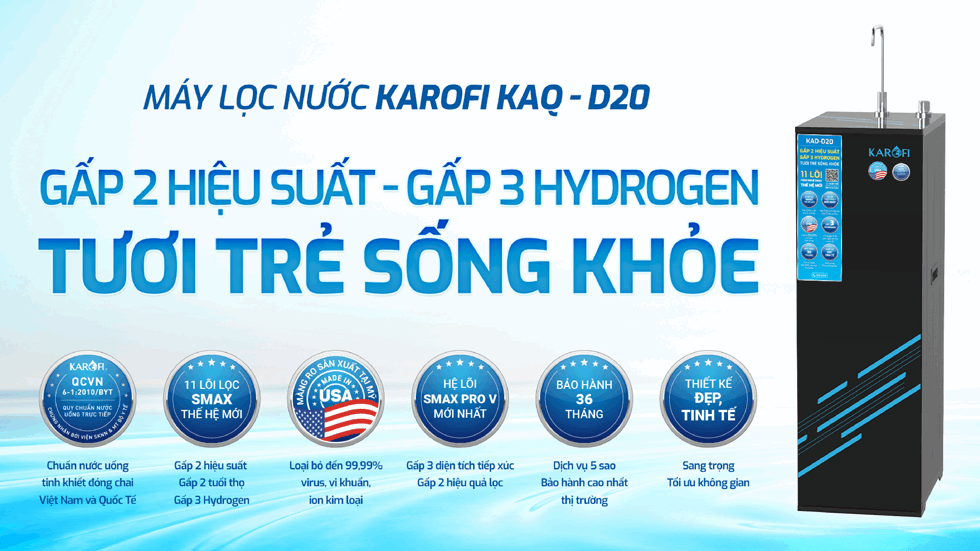 Máy lọc nước Karofi KAQ-D20